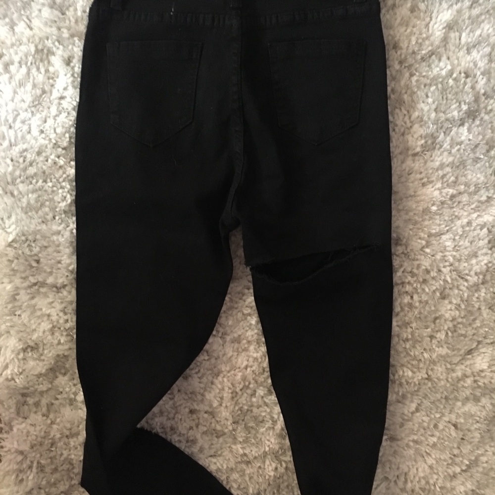 Black ripped jeans